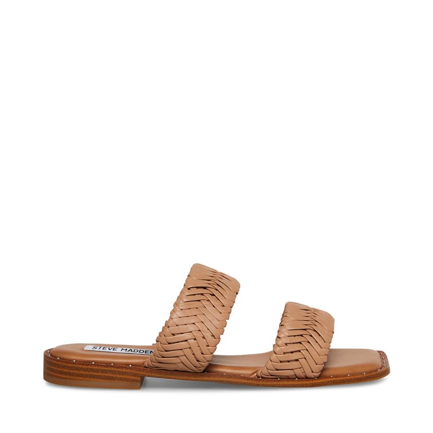 Brown Steve Madden Sharyn Women's Flat Sandals | PH 3021DTS